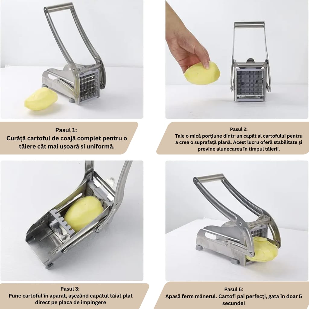 Feliator Profesional pentru Cartofi – Cartofi Perfecți, Fără Efort